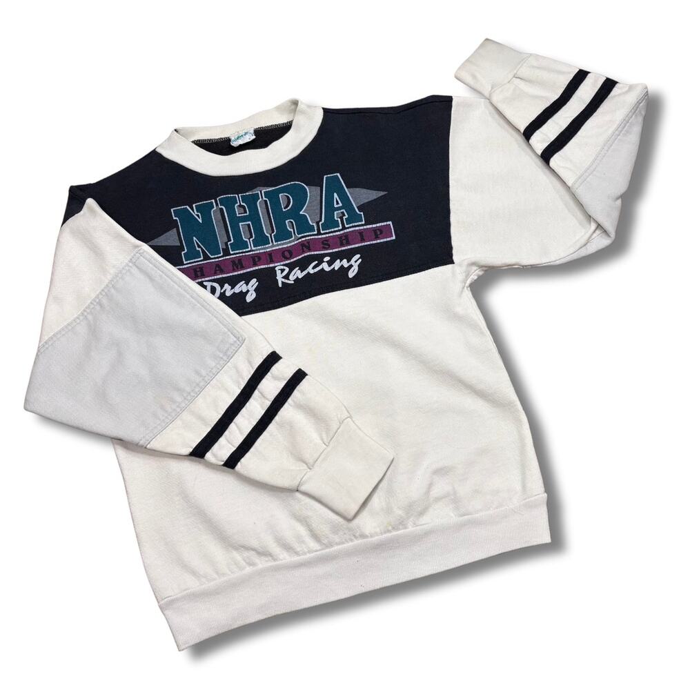 Vintage Size S Sweatshirt NHRA Championship Drag Racing Varsity 70s 80s USA